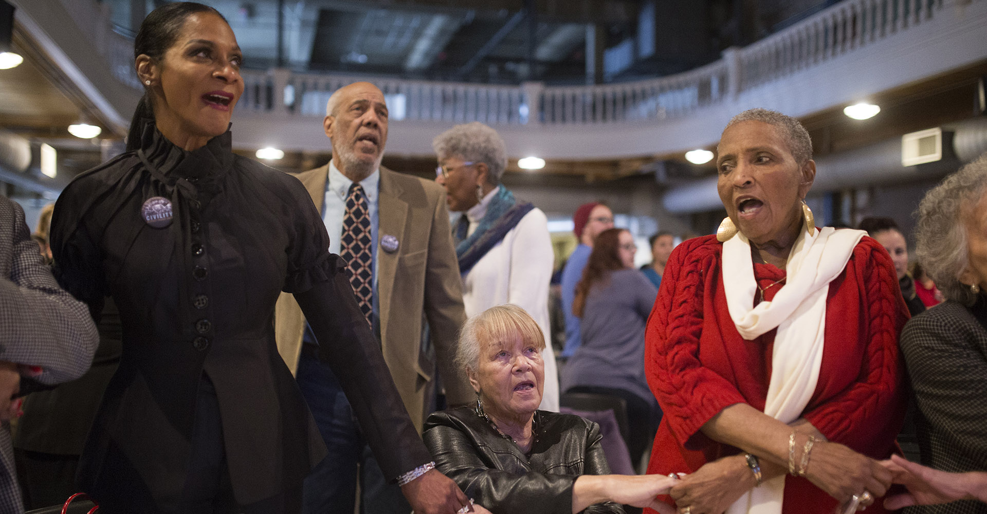 Photo of people interacting at the MLK breakfast