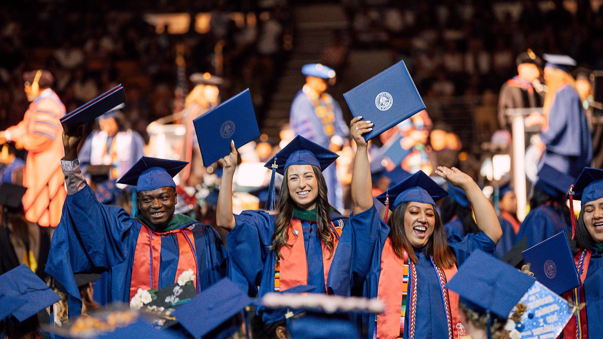 MSU Denver graduates celebrate commencement at the Denver Coliseum on Friday, May 13, 2022.
