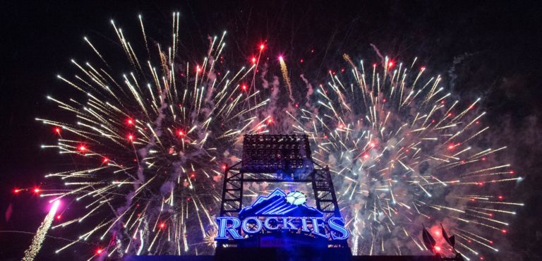 Fireworks at the Rockies game