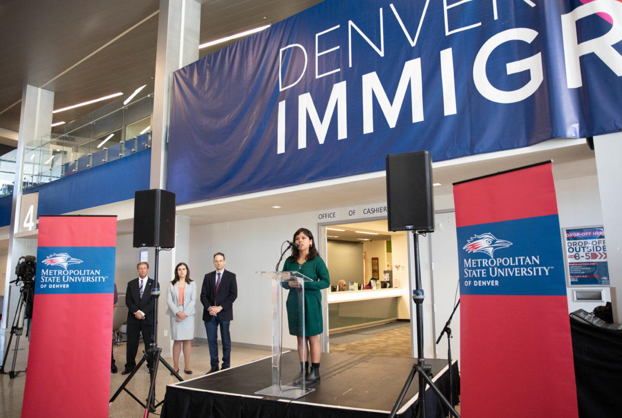In a show of support for DACA students and employees, Metropolitan State University of Denver hosts a rally on campus the day of the U.S. Supreme Court hears oral arguments in Deferred Action for Childhood Arrivals cases that will affect the future of Dreamers and their families.