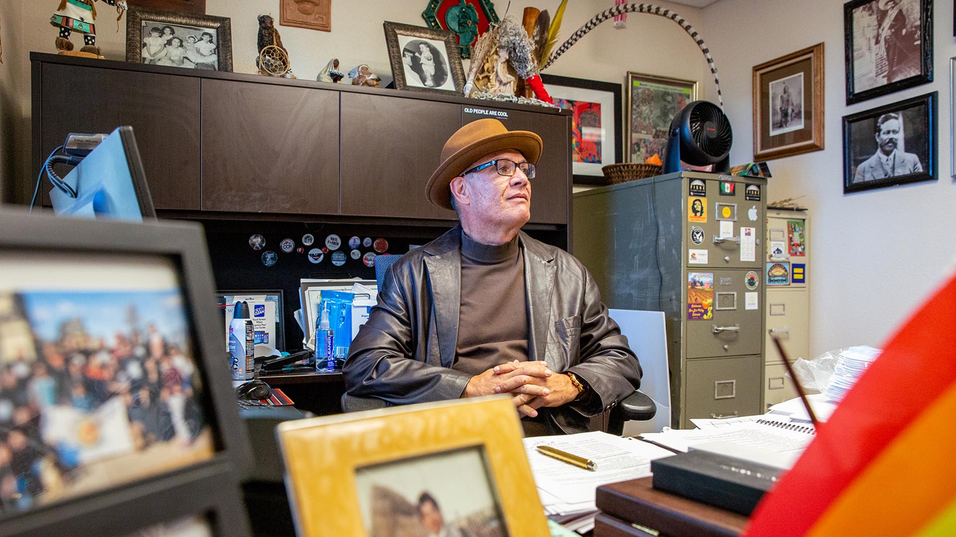 Rudy Gonzales in his office