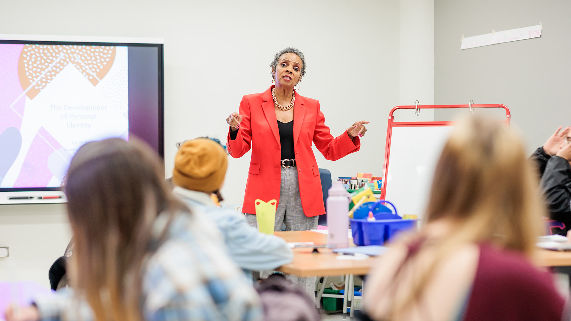 Associate Professor Rosemarie Allen teaches in a classroom at MSU Denver.