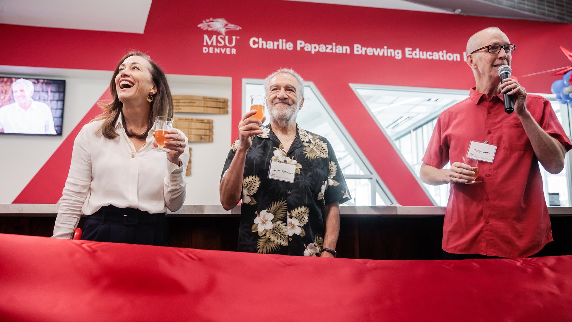The MSU Denver School of Hospitality hosts the grand opening of the Charlie Papazian Brewery Education Lab