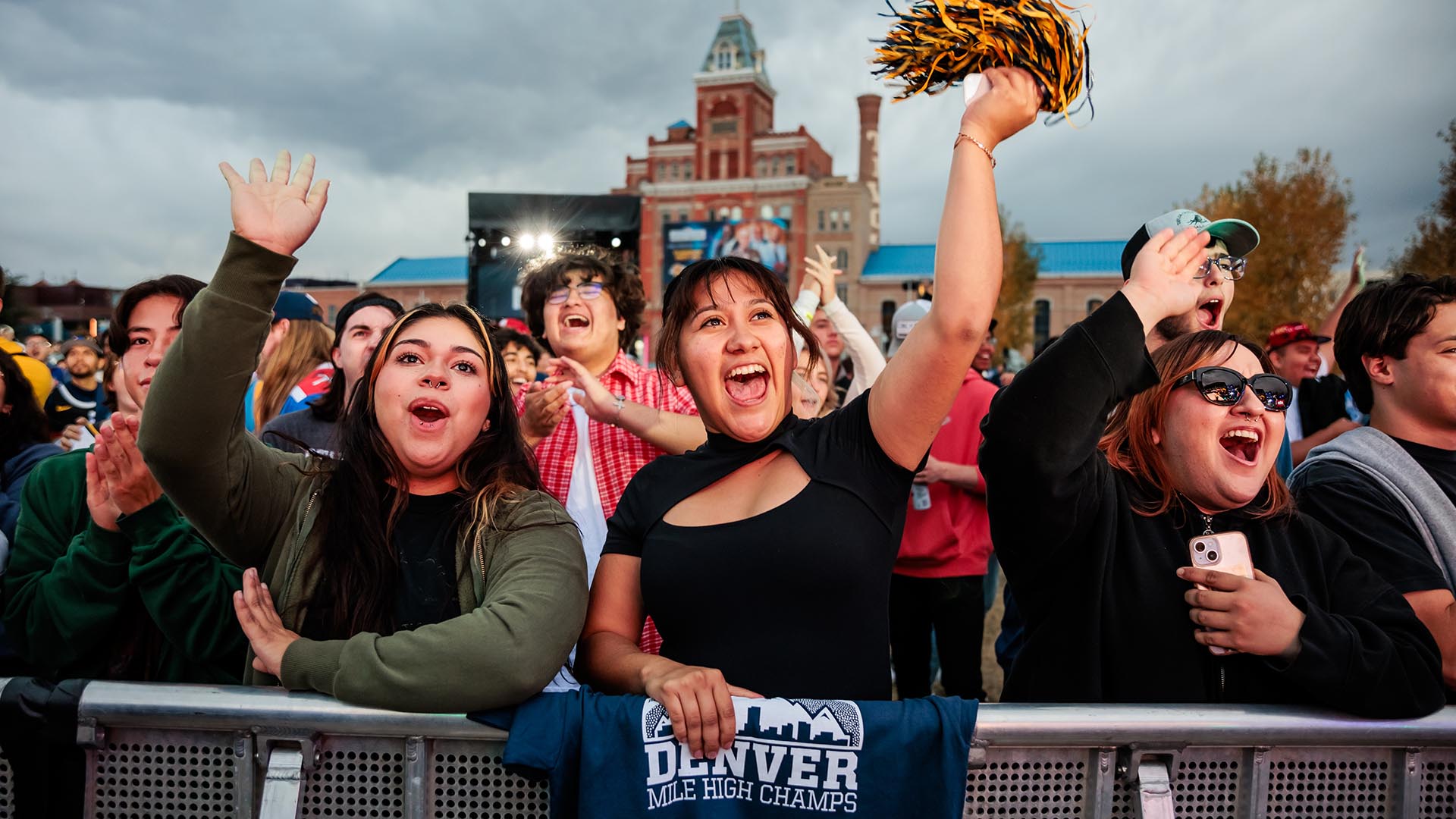 PHOTOS: Nuggets fans celebrate opening game on the Tivoli Quad