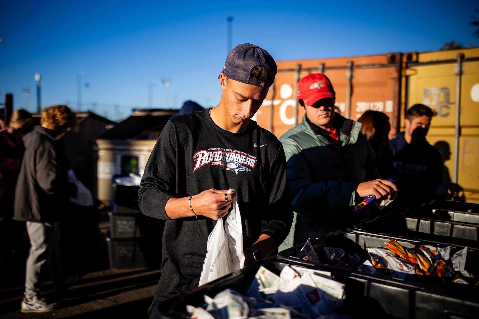 MSU Denver tennis player Shane Garner volunteers for Food for Thought