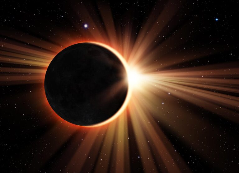 Solar Eclipse "Elements of this image furnished by NASA"