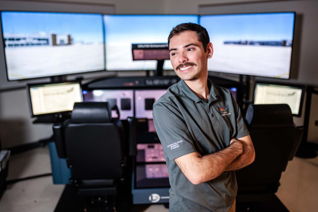 MSU Denver Aviation and Aerospace Science major, Sebastian Steele