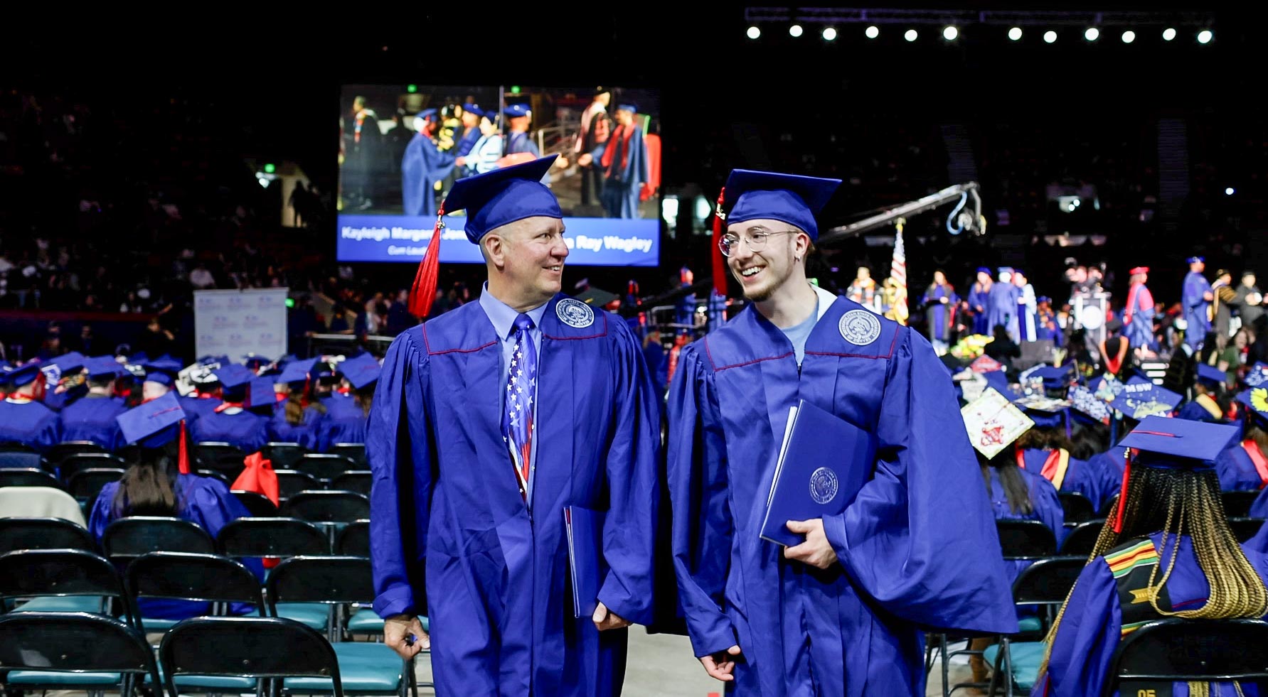 VIDEO: Father-son bond strengthened by shared graduation
