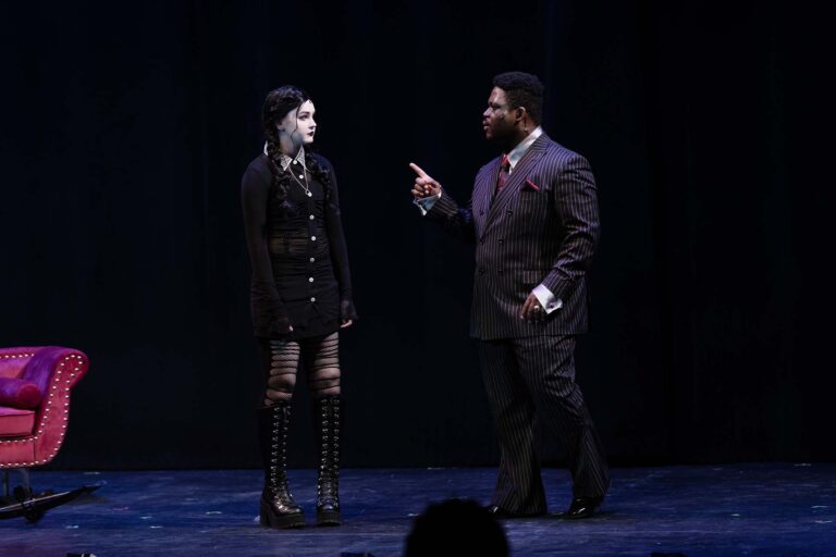 Wednesday and her father, Gomez