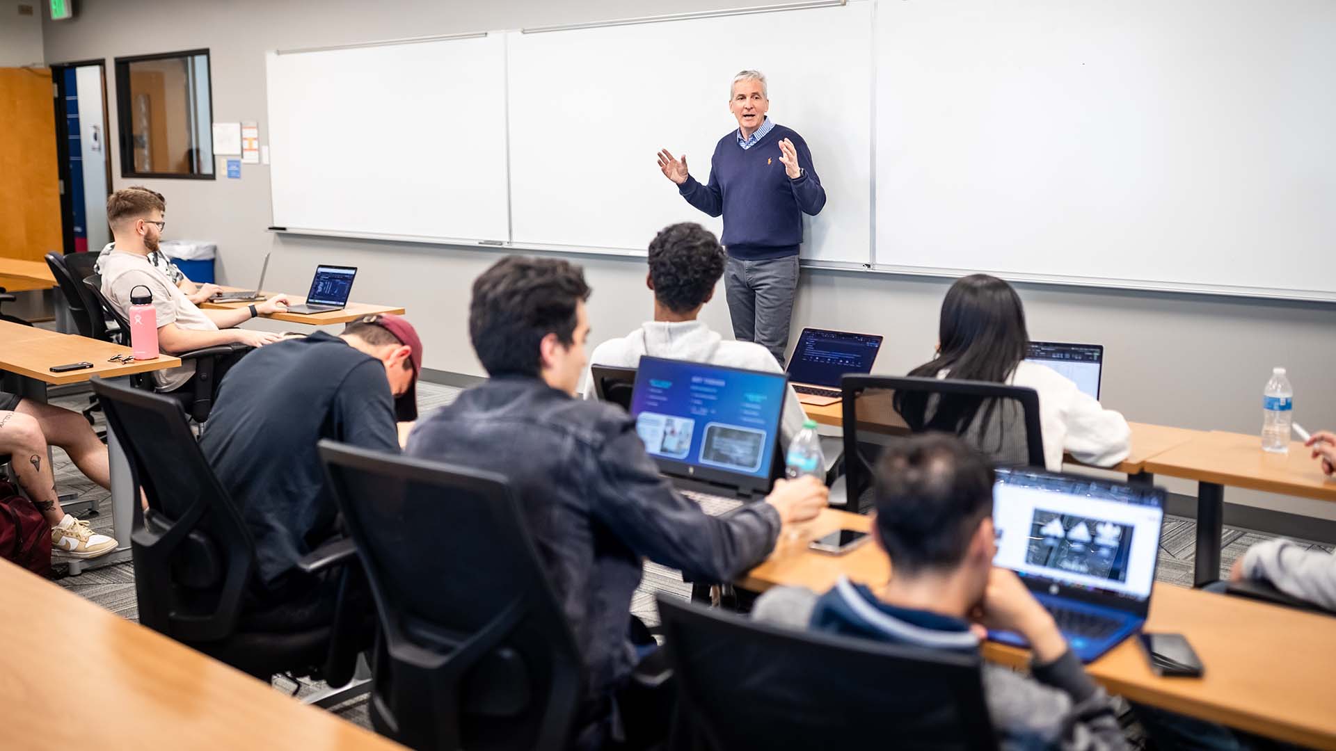 Finance professor Adam Schor teaches the Advanced Investment Management class