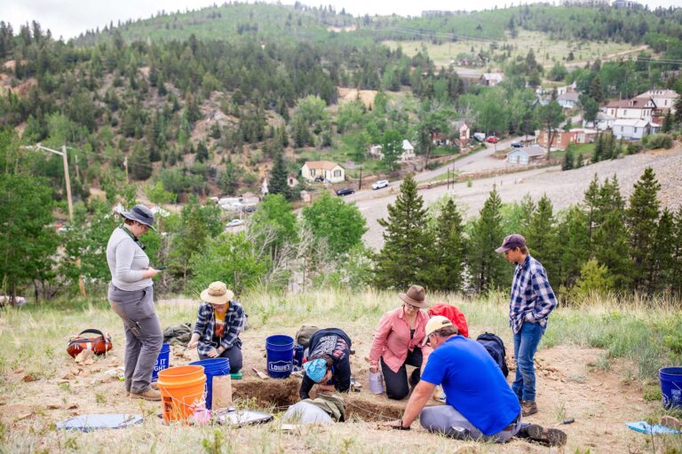 Anthropologists digging in Central City