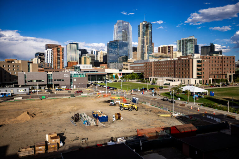 Construction begins on the north side of campus across from Ball Arena.