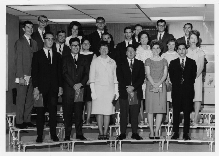 Group photo of first graduating class of Metropolitan State College
