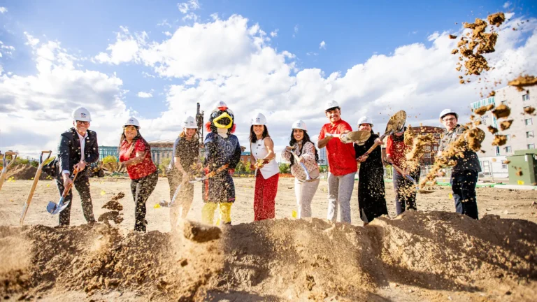 MSU Denver leaders break ground on the first on-campus student housing building, Summit House, scheduled to open in 2027.