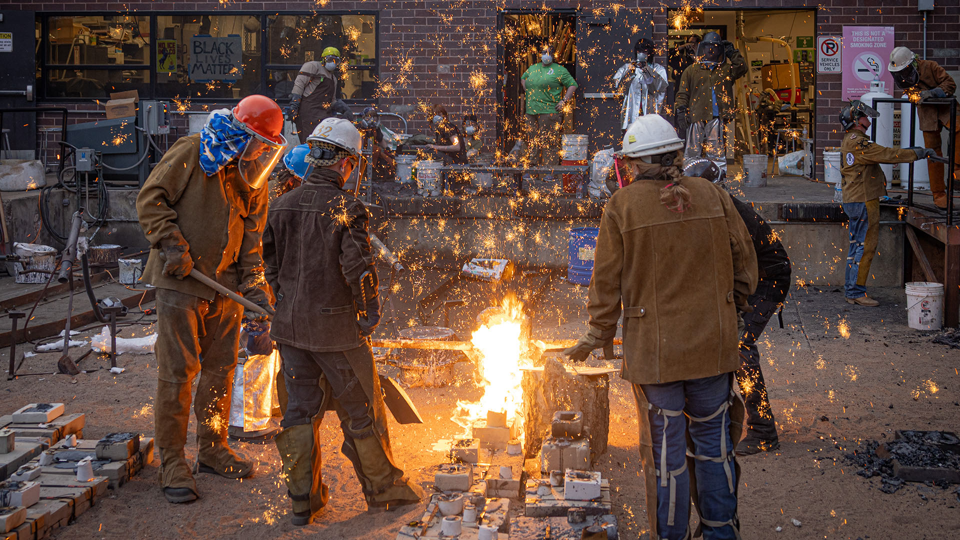 VIDEO: Sculpture is a hot topic at art departments’ Iron Pour
