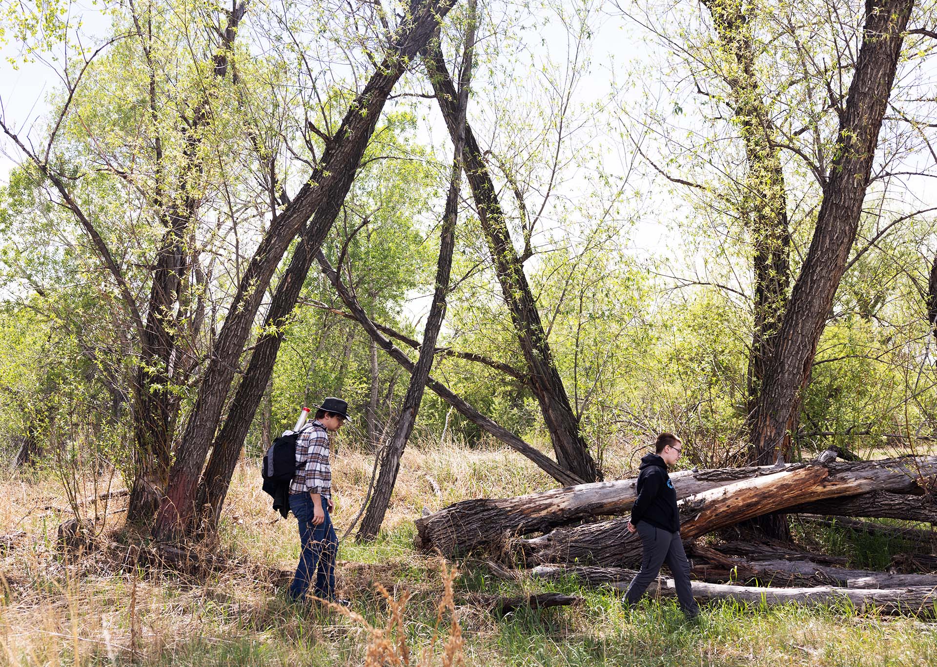 Claire Tiemann and Anthony Cobain at Bear Creek Greenbelt Park.